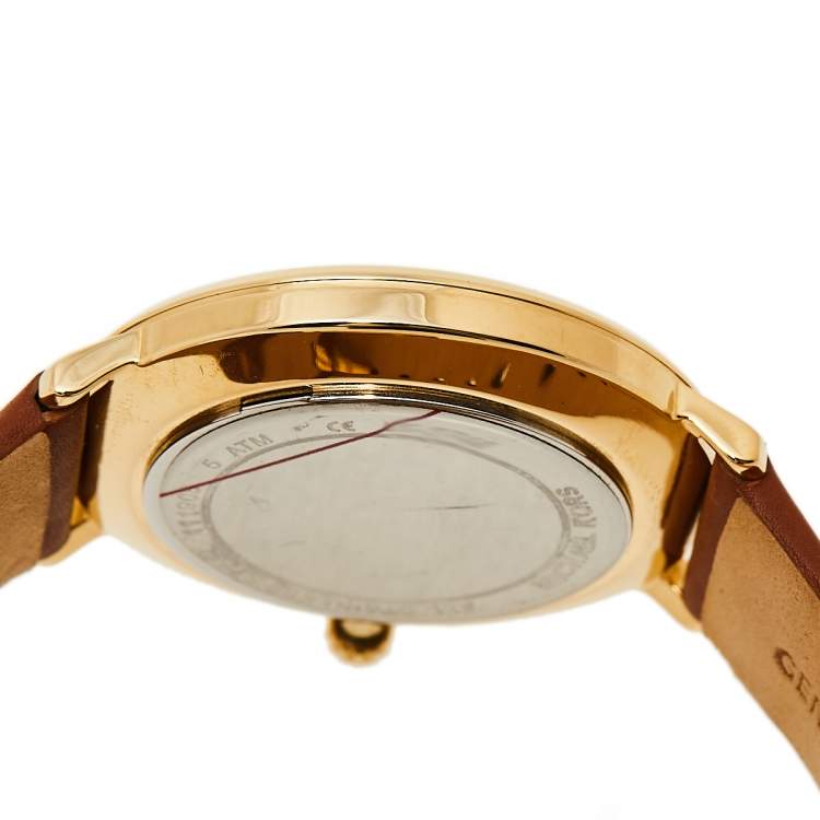 Pre Owned Michael Kors Silver Gold Tone Stainless Steel Pyper MK2740 Women's Wristwatch 38 MM
