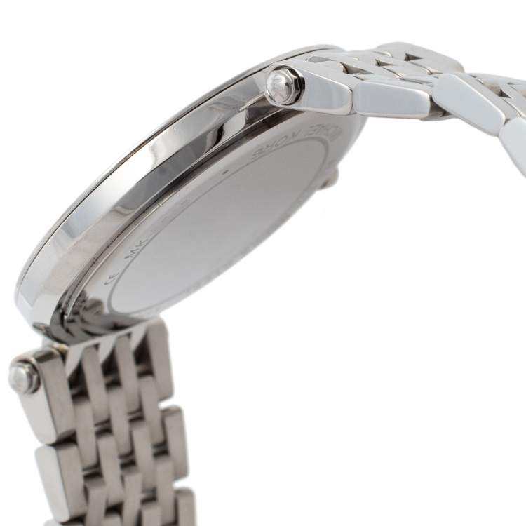 Pre Owned Michael Kors Blue Mother of Pearl Stainless Steel Darci MK3515 Women's Wristwatch 39 mm