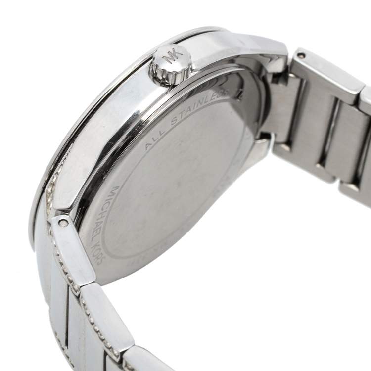 Pre Owned Michael Kors Mother of Pearl Stainless Steel Kerry MK3311 Women's Wristwatch 37 mm