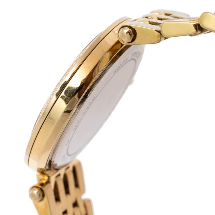 Pre Owned Michael Kors Yellow Gold Tone Stainless Steel Darci MK3398 Women's Wristwatch 39 mm