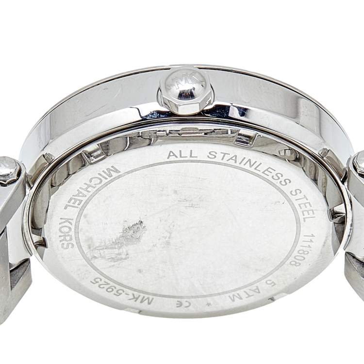 Pre Owned Michael Kors Crystal Stainless Steel Parker MK5925 Women's Wristwatch 39 mm