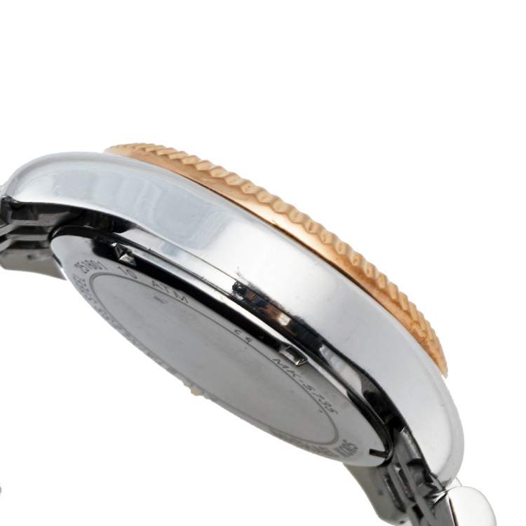 Pre Owned Michael Kors Silver Tri-Tone Stainless Steel Lexington MK5735 Women's Wristwatch 38 mm