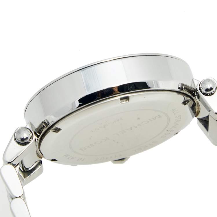 Pre Owned Michael Kors Silver Stainless Steel Parker MK5353 Women's Wristwatch 39 mm