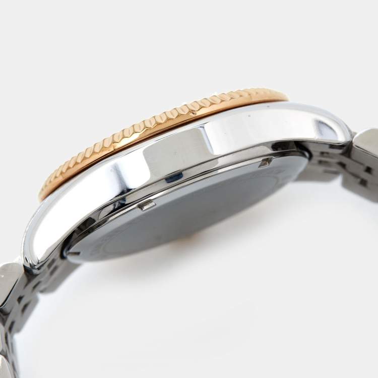 Pre Owned Michael Kors Silver Tri-Tone Stainless Steel Lexington MK5735 Women's Wristwatch 38 mm