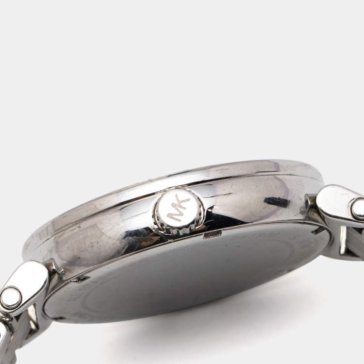Pre Owned Michael Kors Champagne Two Tone Stainless Steel Sofie MK3972 Women's Wristwatch 36 mm