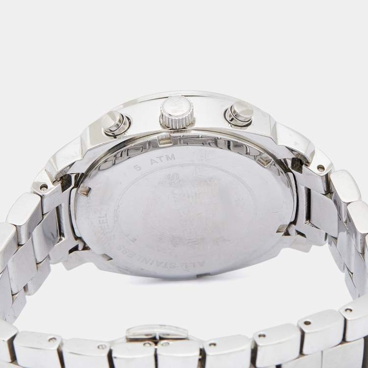 Pre Owned Michael Kors White Mother of Pearl Stainless Steel MK5092 Women's Wristwatch 35 mm