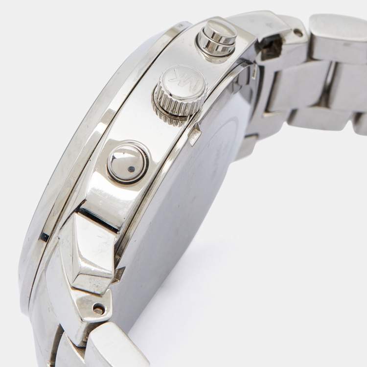 Pre Owned Michael Kors White Mother of Pearl Stainless Steel MK5092 Women's Wristwatch 35 mm