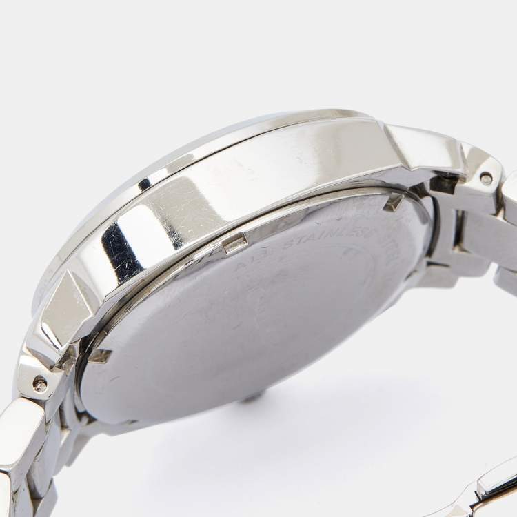 Pre Owned Michael Kors White Mother of Pearl Stainless Steel MK5092 Women's Wristwatch 35 mm