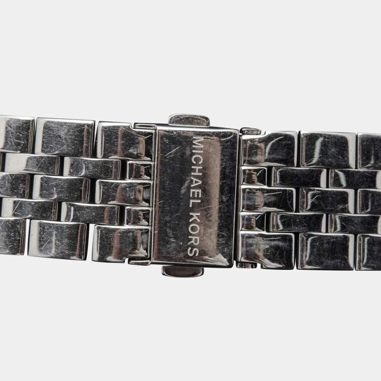 Pre Owned Michael Kors Mother of Pearl Stainless Steel Ritz MK5020 Women's Wristwatch 38 mm