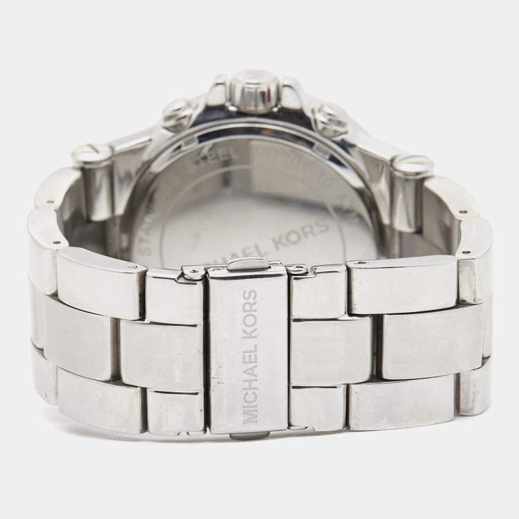 Pre Owned Michael Kors Mother of Pearl Stainless Steel MK5411 Women's Wristwatch 42 mm