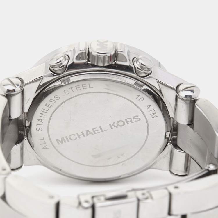 Pre Owned Michael Kors Mother of Pearl Stainless Steel MK5411 Women's Wristwatch 42 mm