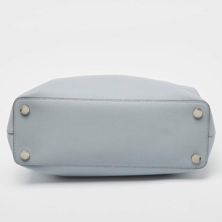 مملوكة مسبقًا MICHAEL Michael Kors Light Blue Leather Savannah Tote