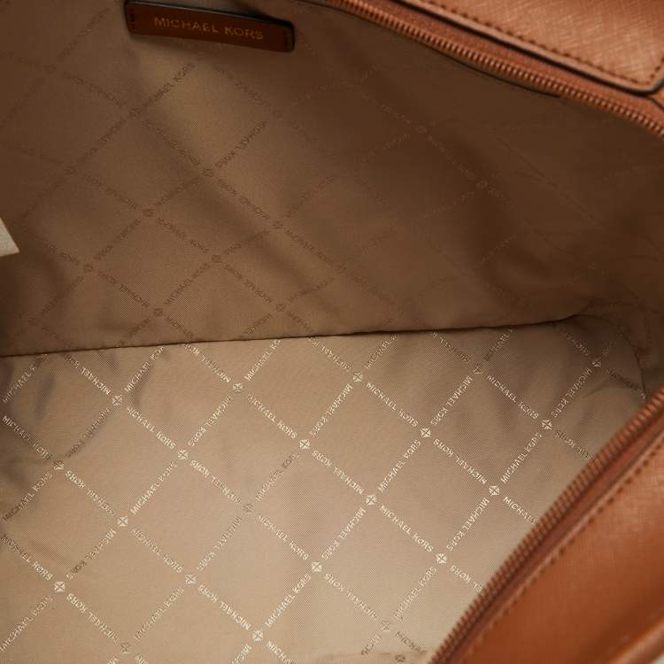 Pre Owned MICHAEL Michael Kors Brown Leather Large Shania Chain Tote