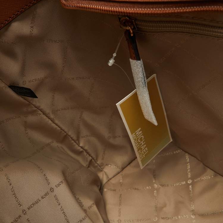 Pre Owned MICHAEL Michael Kors Brown Leather Large Shania Chain Tote