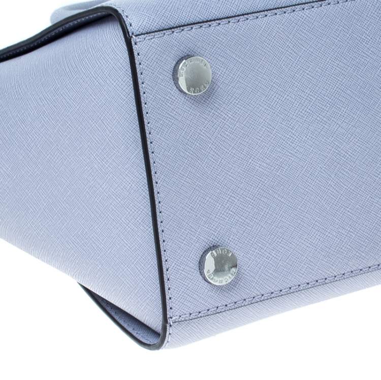 Pre Owned MICHAEL Michael Kors Lilac Saffiano Leather Large Selma Satchel