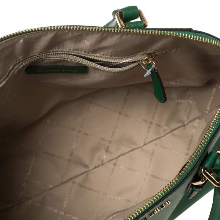 م�ملوكة مسبقًا MICHAEL Michael Kors Green Leather Large Ciara Satchel