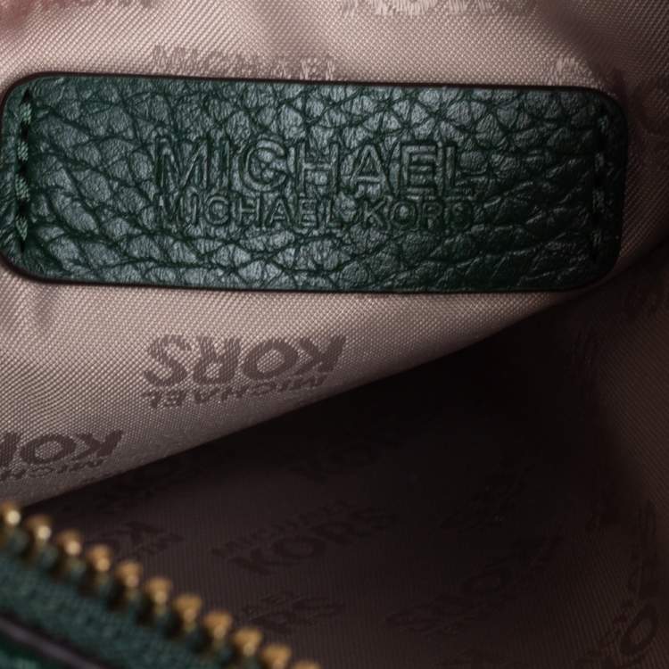 Pre Owned MICHAEL Michael Kors Green Leather Anita Hobo