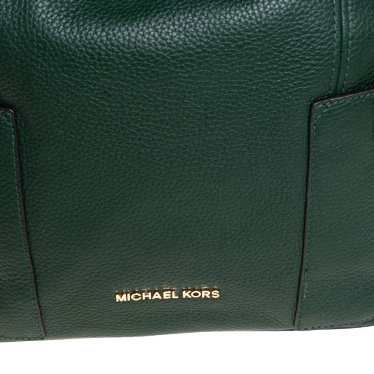 Pre Owned MICHAEL Michael Kors Green Leather Anita Hobo