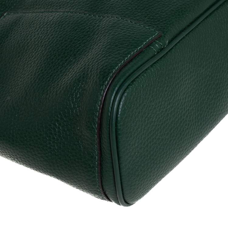 Pre Owned MICHAEL Michael Kors Green Leather Anita Hobo