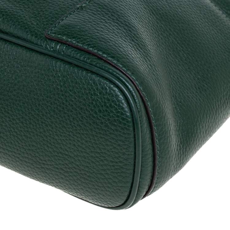 Pre Owned MICHAEL Michael Kors Green Leather Anita Hobo