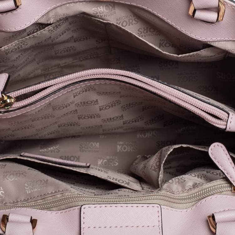 Pre Owned MICHAEL Michael Kors Pink Leather Medium Hailee Satchel