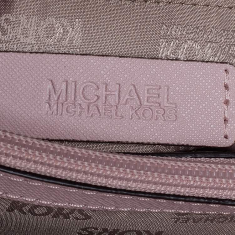 Pre Owned MICHAEL Michael Kors Pink Leather Medium Hailee Satchel