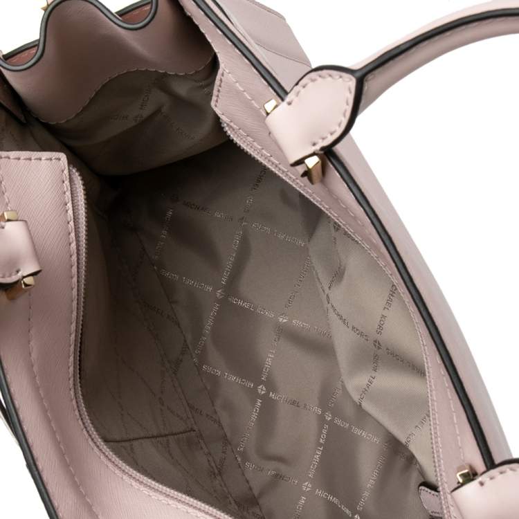 مملوكة مسبقًا MICHAEL Michael Kors Powder Pink Leather Medium East West Satchel