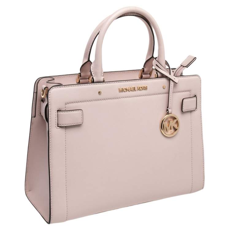 مملوكة مسبقًا MICHAEL Michael Kors Powder Pink Leather Medium East West Satchel