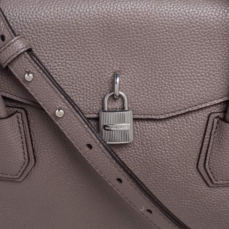 Pre Owned MICHAEL Michael Kors Grey Grained Leather Large Mercer All In One Tote