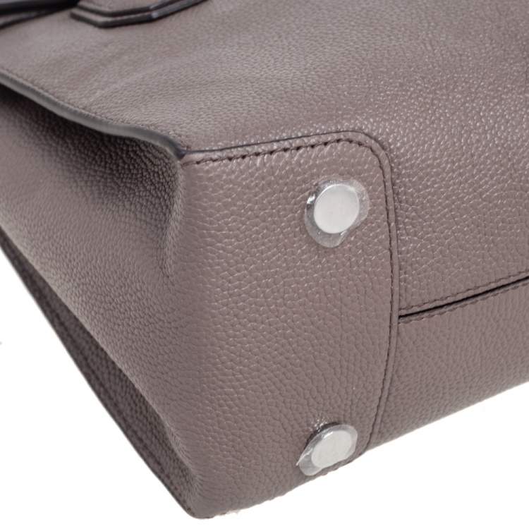 Pre Owned MICHAEL Michael Kors Grey Grained Leather Large Mercer All In One Tote