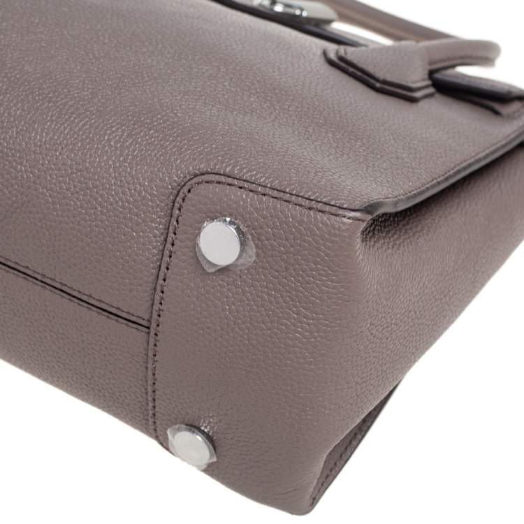 Pre Owned MICHAEL Michael Kors Grey Grained Leather Large Mercer All In One Tote