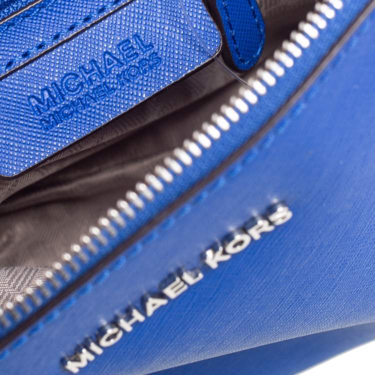 Pre Owned MICHAEL Michael Kors Royal Blue Saffiano Leather Cindy Crossbody Bag