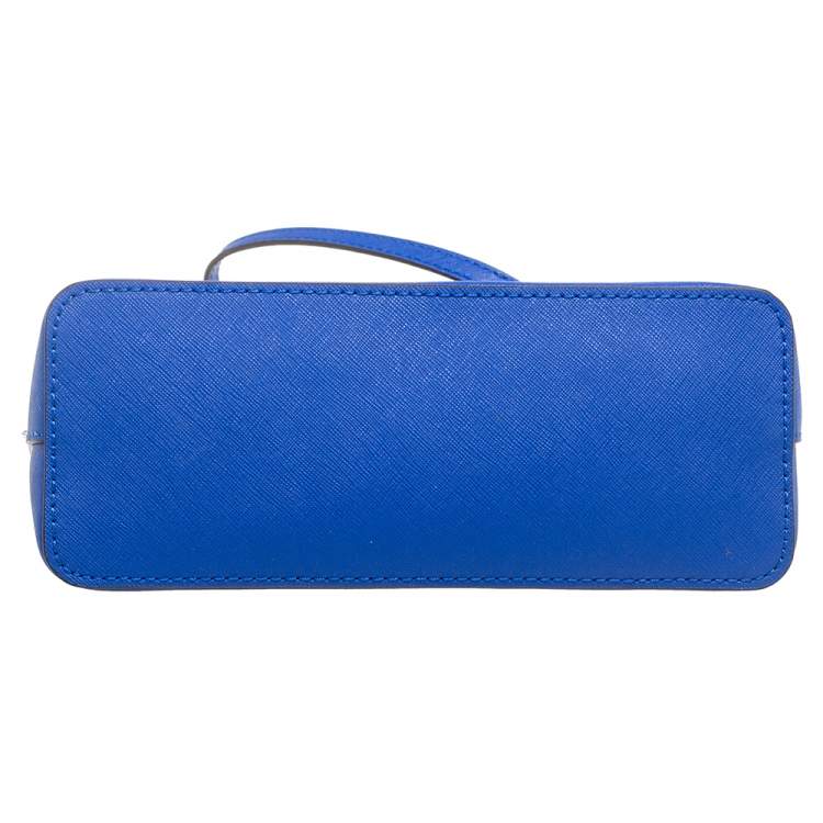 Pre Owned MICHAEL Michael Kors Royal Blue Saffiano Leather Cindy Crossbody Bag