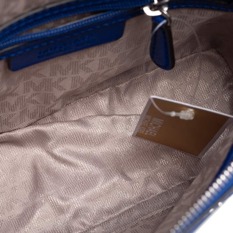 Pre Owned MICHAEL Michael Kors Royal Blue Saffiano Leather Cindy Crossbody Bag
