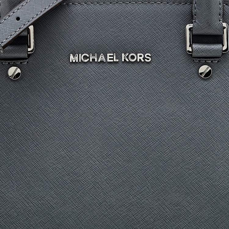 Pre Owned MICHAEL Michael Kors Grey Leather Large Selma Tote