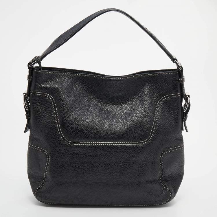 Pre Owned MICHAEL Michael Kors Black Leather Large Brookville Hobo