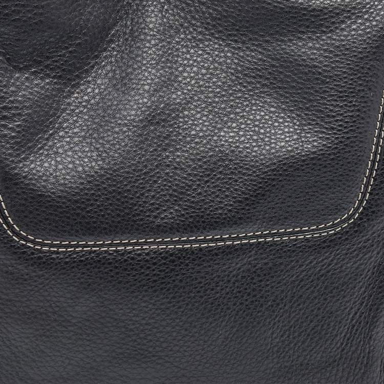 Pre Owned MICHAEL Michael Kors Black Leather Large Brookville Hobo
