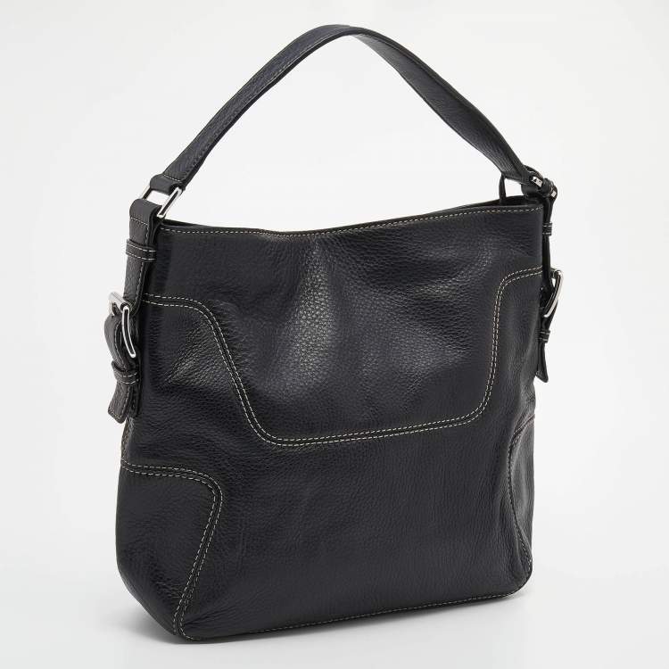 Pre Owned MICHAEL Michael Kors Black Leather Large Brookville Hobo