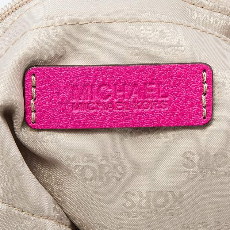 Pre Owned MICHAEL Michael Kors Pink Leather Large Brookville Hobo
