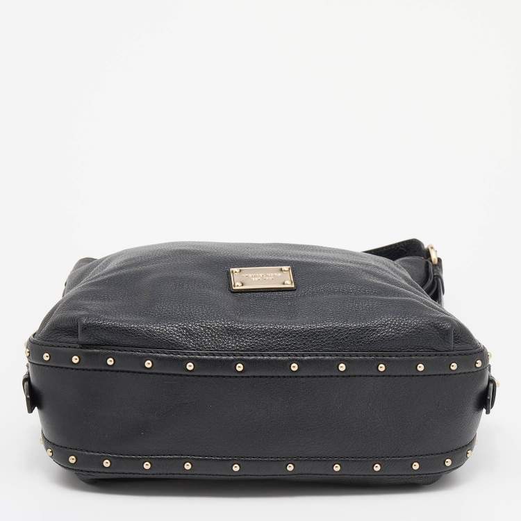 Pre Owned MICHAEL Michael Kors Black Leather Large Big Valley Hobo