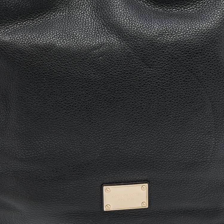 Pre Owned MICHAEL Michael Kors Black Leather Large Big Valley Hobo