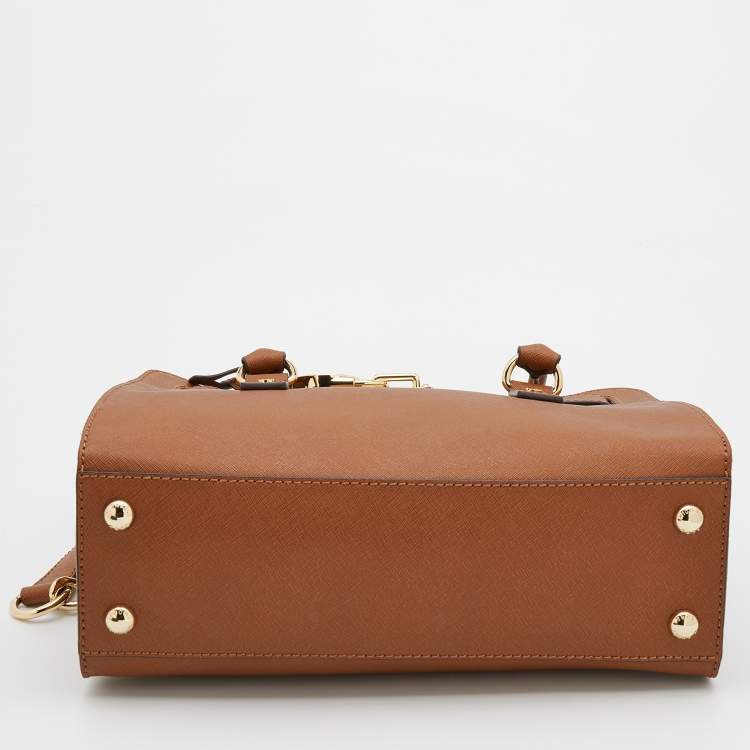 Pre Owned MICHAEL Michael Kors Brown Leather East/West Hamilton Satchel