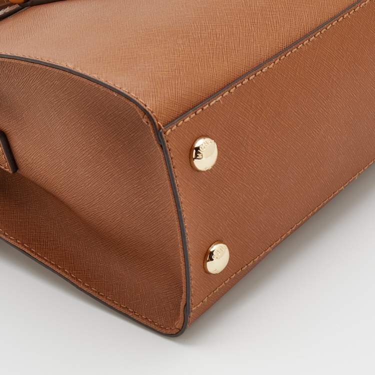 Pre Owned MICHAEL Michael Kors Brown Leather East/West Hamilton Satchel