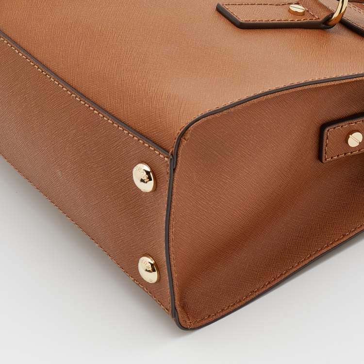 Pre Owned MICHAEL Michael Kors Brown Leather East/West Hamilton Satchel
