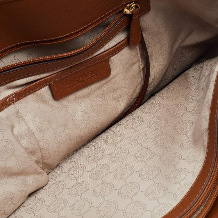Pre Owned MICHAEL Michael Kors Brown Leather Jet Set Tote