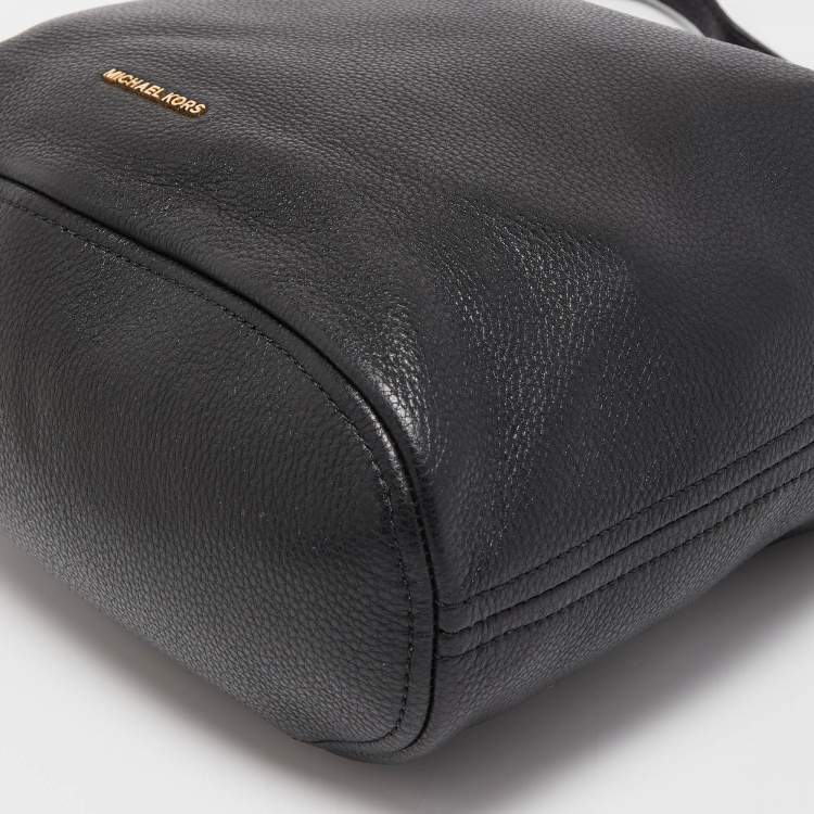 Pre Owned MICHAEL Michael Kors Black Leather Large Lupita  Hobo 
