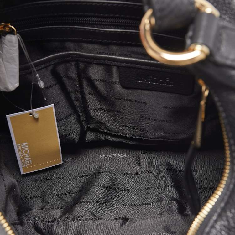 Pre Owned MICHAEL Michael Kors Black Leather Large Lupita  Hobo 