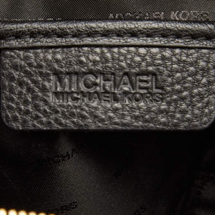 Pre Owned MICHAEL Michael Kors Black Leather Large Lupita Hobo
