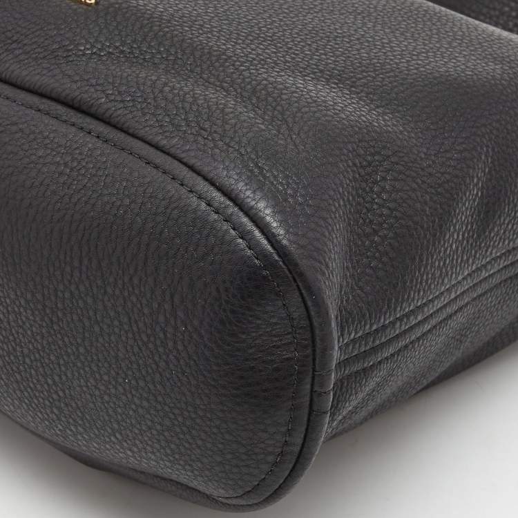 Pre Owned MICHAEL Michael Kors Black Leather Large Lupita Hobo
