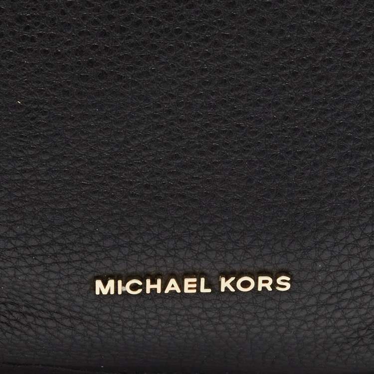 Pre Owned MICHAEL Michael Kors Black Leather Large Lupita Hobo